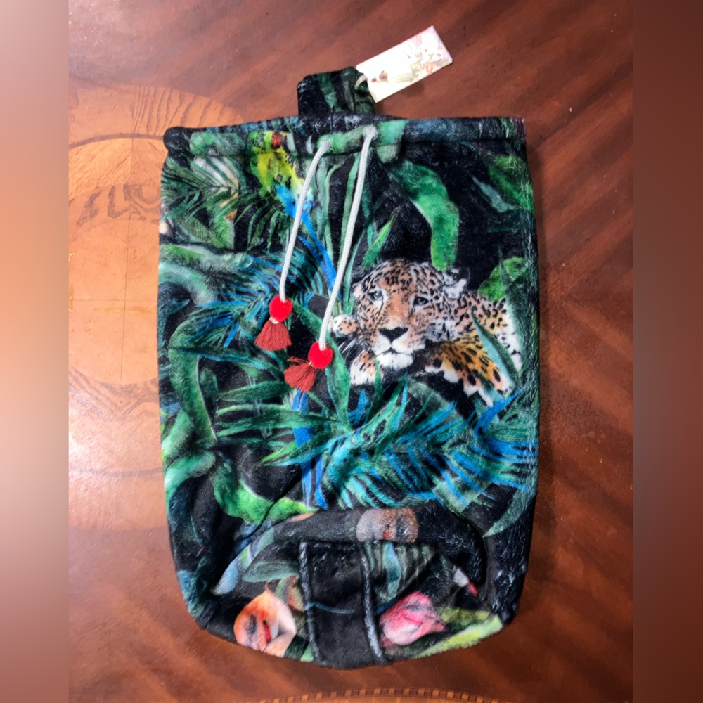 Johnny Was Blanket Bag Backpack Drawstring one strap